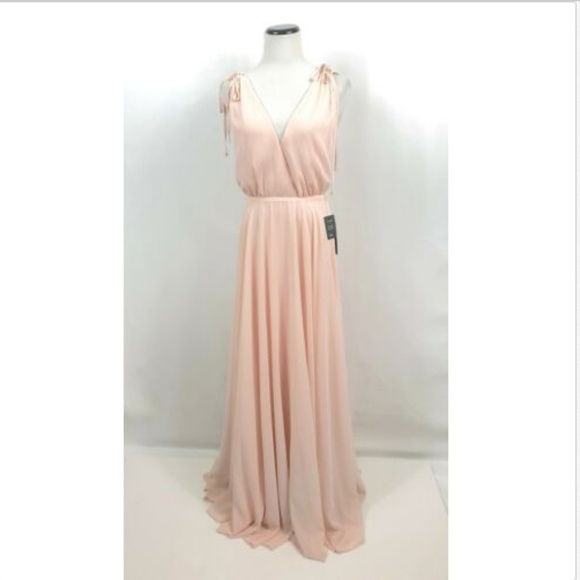 Lulus Dresses & Skirts - Lulus Blush Pink Backless Maxi Dress Gown Prom